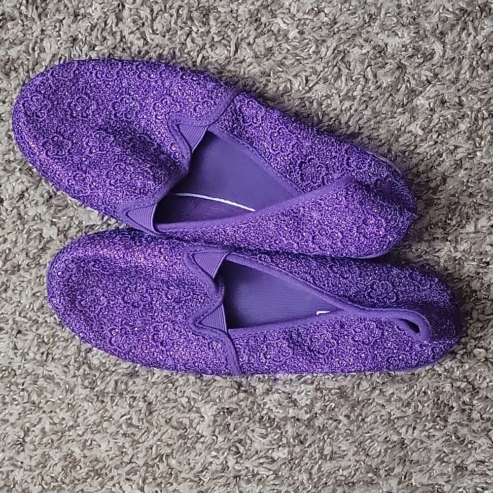 Purple sparkle shoes